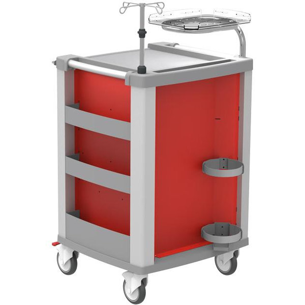 CARRELLO MULTIFUNZIONE COMPACT KART - portata 150kg - 61x66xh.97cm - rosso