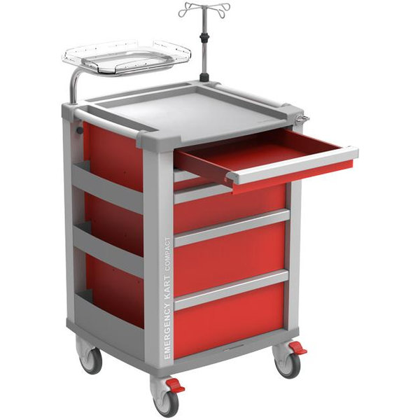 CARRELLO MULTIFUNZIONE COMPACT KART - portata 150kg - 61x66xh.97cm - rosso