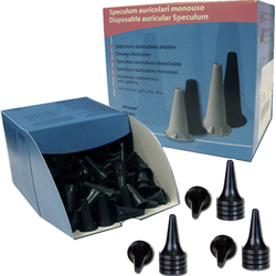MINI SPECULUM AURICOLARE MONOUSO Ø 2,5 / 4mm - nero - conf.250pz