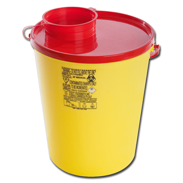 CONTENITORE RIFIUTI TAGLIENTI ED AGHI ESAUSTI LINEA PBS - 12lt - conf.25pz