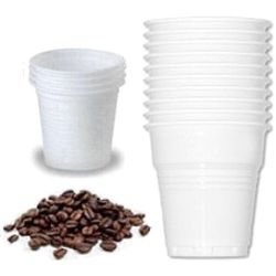 BICCHIERI CAFFE  IN PLASTICA BIO MONOUSO DA 80cc - conf.100pz