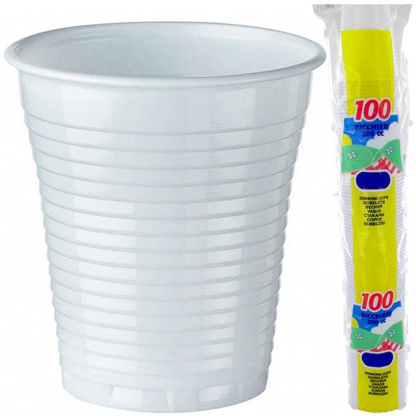 BICCHIERI DI PLASTICA PP MONOUSO DA 200cc - conf.100pz