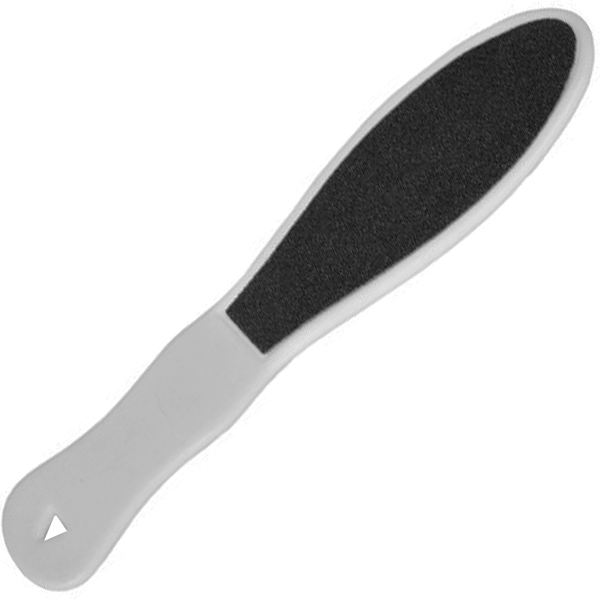 RASPA CALLI DURONI OVALE SOTTILE - 2 lati - manico plastica - 23,5cm