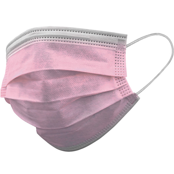 MASCHERINA FACCIALE CHIRURGICA 3 VELI ADULTO - filtrante 98% - tipo II R con elastici - rosa - conf. 10pz