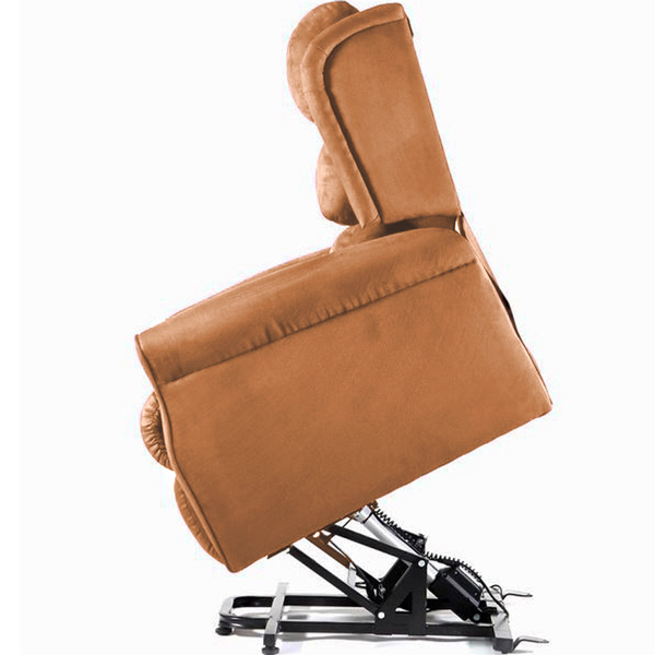 POLTRONA RELAX e METTI IN PIEDI mod. GINEVRA in tessuto ignifugo - 2 motori - colore marrone