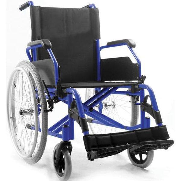 SEDIA A ROTELLE / CARROZZINA PIEGHEVOLE AD AUTOSPINTA CLASSIC - seduta 46cm - bracciolo reclinabili - ruote piene