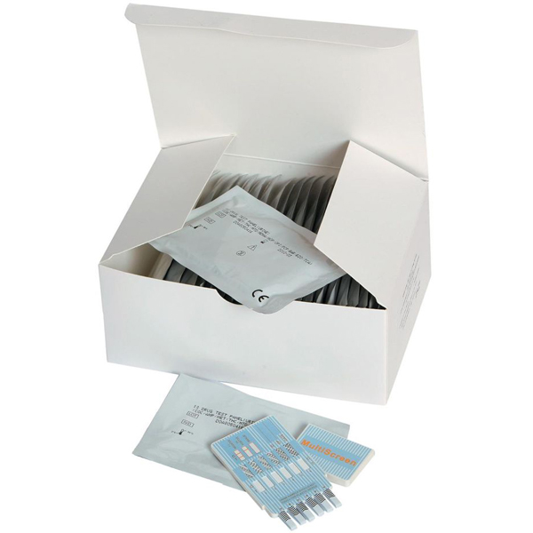 TEST ANTIDROGA TEST URINE MULTIPLO - fino 12 droghe - uso professionale - conf.25pz