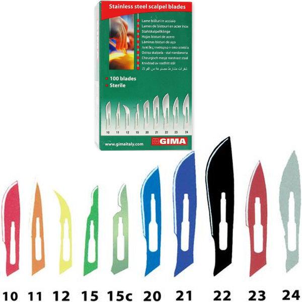 LAME BISTURI STANDARD ACCIAIO INOX - sterili - conf.100pz - vari modelli