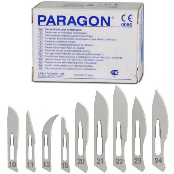 LAME BISTURI MONOUSO PARAGON - sterili - conf. 100pz - vari modelli