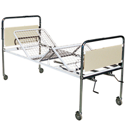 LETTO DEGENZA A 2 MANOVELLE - 3 SNODI - 206x89xh.90cm - portata 145kg - con ruote