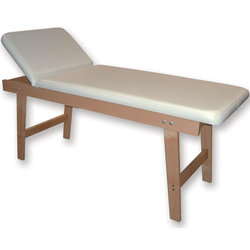 LETTINO VISITA MEDICA 13 POSIZIONI in legno di faggio - 190x70xh.75cm - portata 150kg - crema