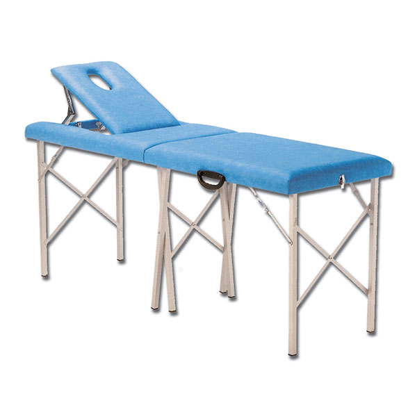 LETTINO PIEGHEVOLE PORTATILE A VALIGIA CON FORO - peso 12kg - portata 110kg - blu