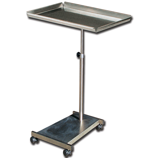 TAVOLO DI MAYO VASSOIO REMOVIBILE in acciaio inox - 70x45cm - base a 4 ruote
