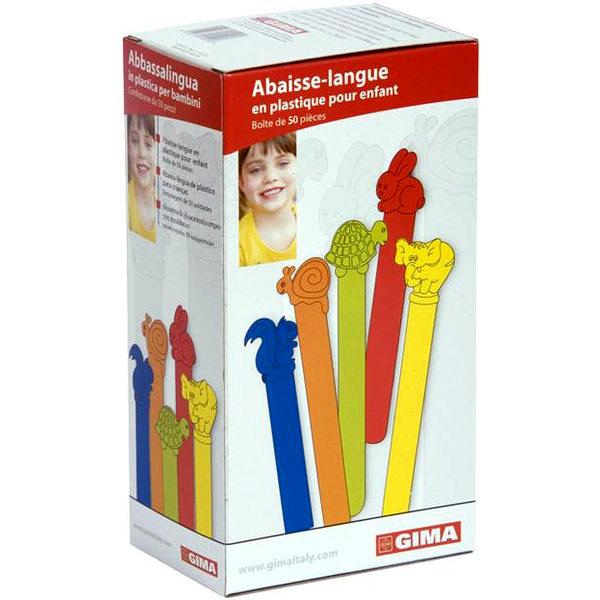 ABBASSALINGUA PEDIATRICI IN PLASTICA colorati - conf. 50pz 
