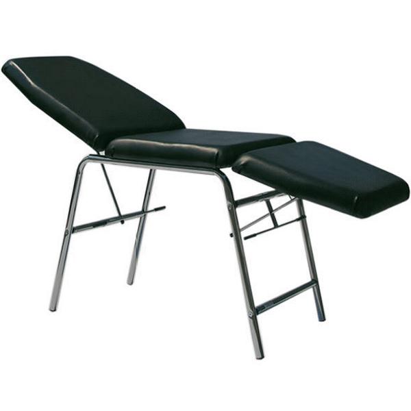 LETTINO VISITA MEDICA REGOLABILE A 2 SNODI - 3 SEZIONI - 60x182xh.75cm - portata 130kg - nero